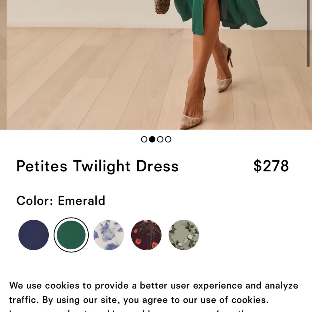 Reformation twilight dress in green size 20. - Picture 2 of 4